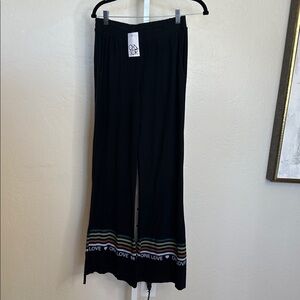 NWT Chaser med  Wide-Leg Pants with Rainbow Trim